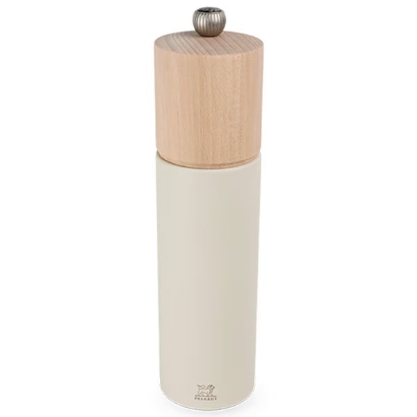 Moulin à sel manuel en bois Boreal 21 cm - Blanc plume
