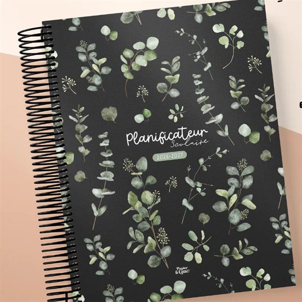 Planificateur scolaire pour enseignants (2026-2027) - Eucalyptus foncé