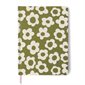 Jumbo Cloth Covered Journal - Green Groovy Floral