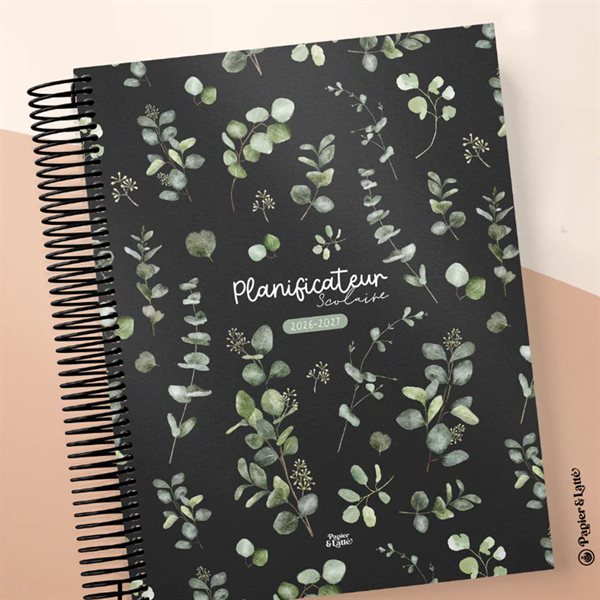 Planificateur scolaire pour enseignant 4P 2026-2027 Eucalyptus foncé