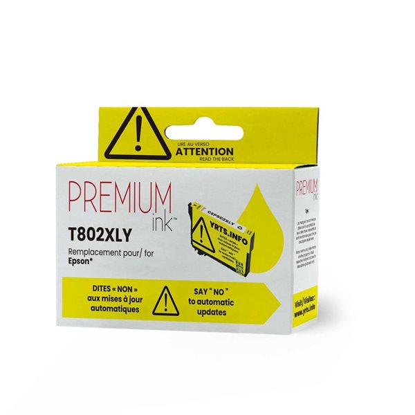 Cartouche jet d’encre compatible Epson T802XL - Jaune