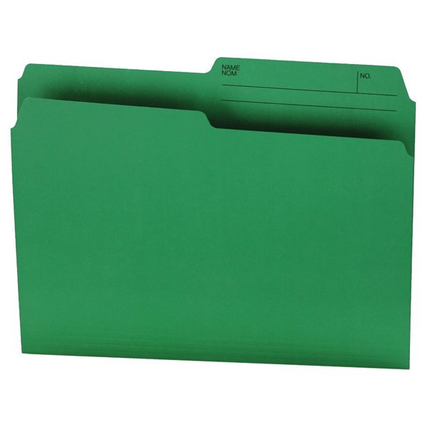 Coloured Reversible File Folder (single unit) - Letter - Green