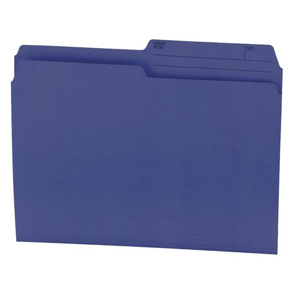 Coloured Reversible File Folder (single unit) - Letter - Blue