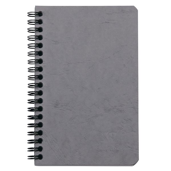 Cahier de notes américain ligné à reliure spirale Age Bag - A6+ - Gris