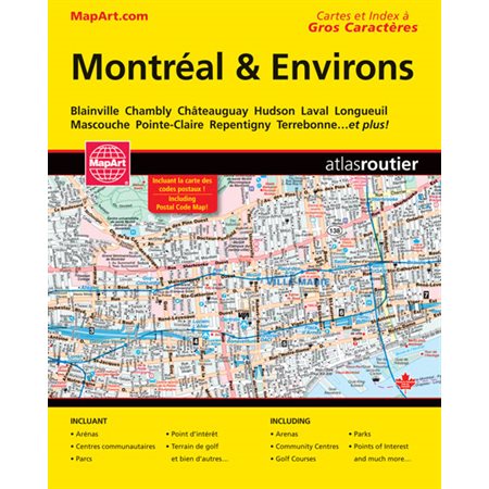 Montréal & environs : atlas de rue