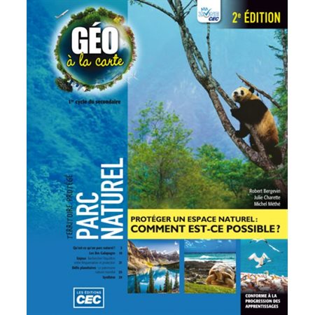 Cahier d'apprentissage - Géo à la carte - Fascicule Parc naturel 2e édition - Géographie - Secondaire 1er cycle
