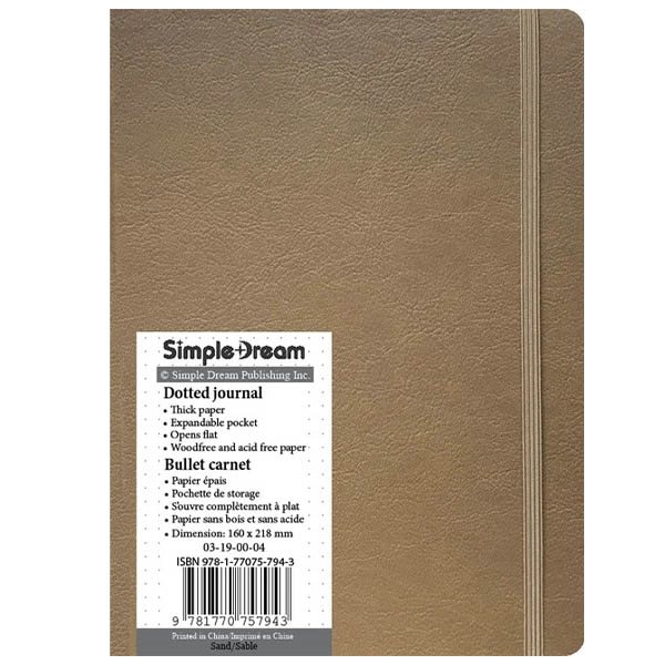 Journal de notes à points Simple Dream Simple Dream - Brun clair