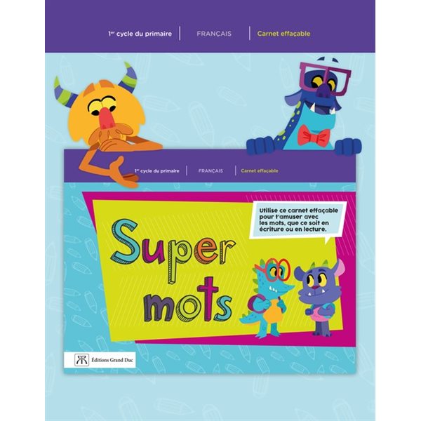 Carnet effaçable autonome - Super Mots - 32 pages d'outils génériques - Français - 1er cycle du primaire