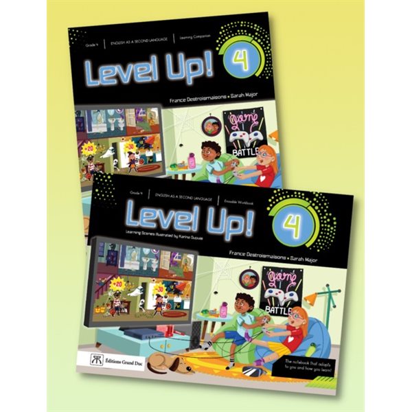 Learning Companion + Erasable Workbook - Level Up ! - English as a Second Language - Grade 4