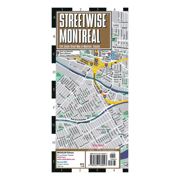 Carte et plan de ville Streetwise Montreal Map N.E.