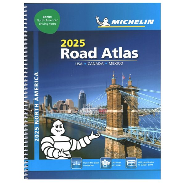 USA, Canada, Mexique 2025 Michelin Large Format Atlas (English)