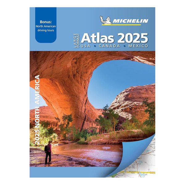 Atlas routier Michelin grand format États-Unis, Canada, Mexique 2025 (anglais)