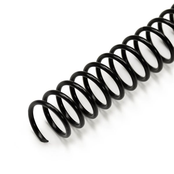 Boudins de reliure spirale en plastique 16 mm - noir