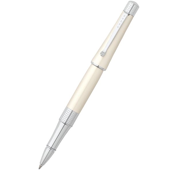 Beverly Rolling Ballpoint Pen - Pearlescent White Lacquer 
