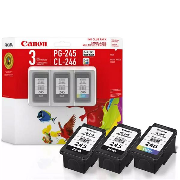 PG-245 / CL-246 Inkjet Cartridges - Triple Pack
