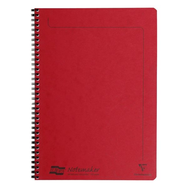 Europa Notemaker Ruled Spiral Notebook - Red