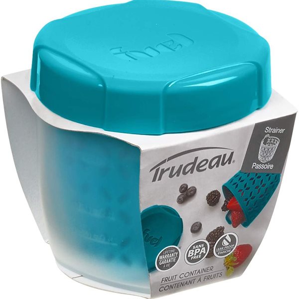 Contenant Fuel™ pour fruits avec passoire - Bleu