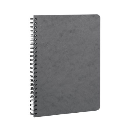 Cahier de notes ligné avec marge à reliure spirale Age Bag - A5 - Gris