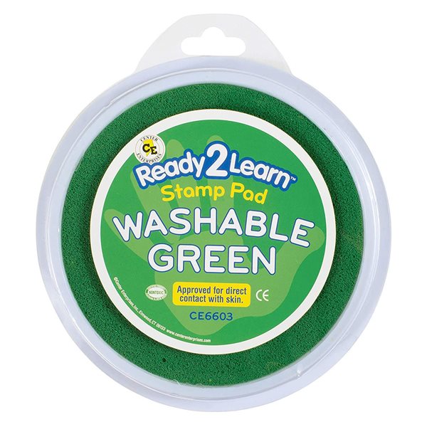 Large Round Stamp Pad - Washable Green
