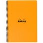 Cahier de notes ligné à reliure spirale Orange