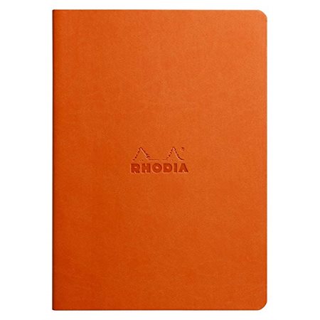 Cahier de notes ligné à reliure piquée Orange