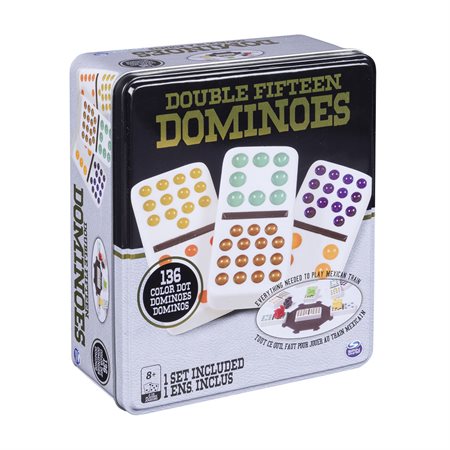 Jeu de Dominos doubles 15 couleurs