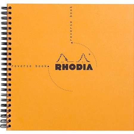 Cahier de notes quadrillé Rhodia Reverse Book Orange