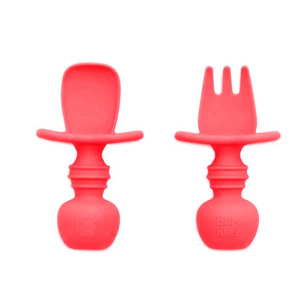 Ustensiles à mâcher en silicone - Rouge