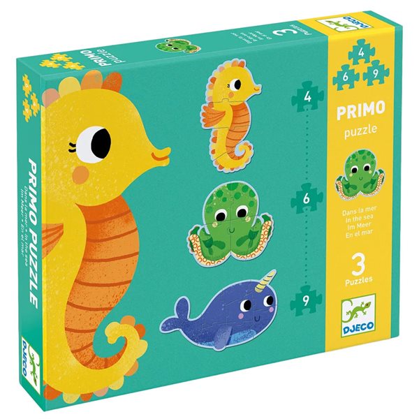 3 x 4 to 9 Pieces – In the Sea Progressive Puzzles