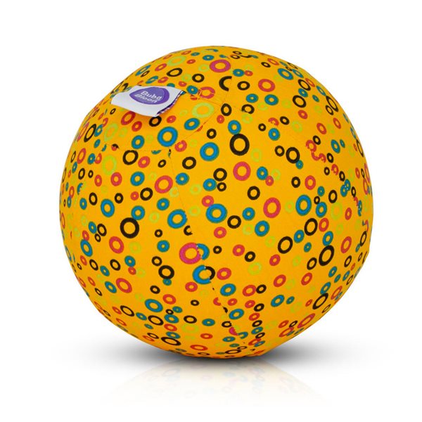 Housse en tissu pour ballon Cercles jaunes