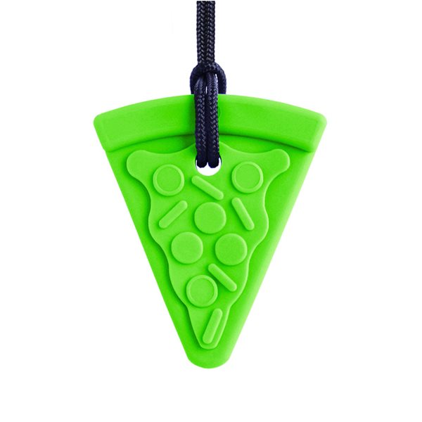 Collier à mâchouiller Pizza  Moyen - Vert lime