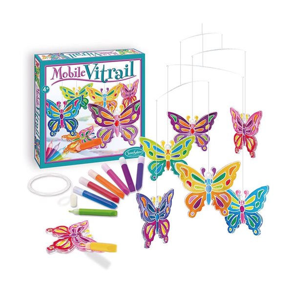 Mobile vitrail - Papillons