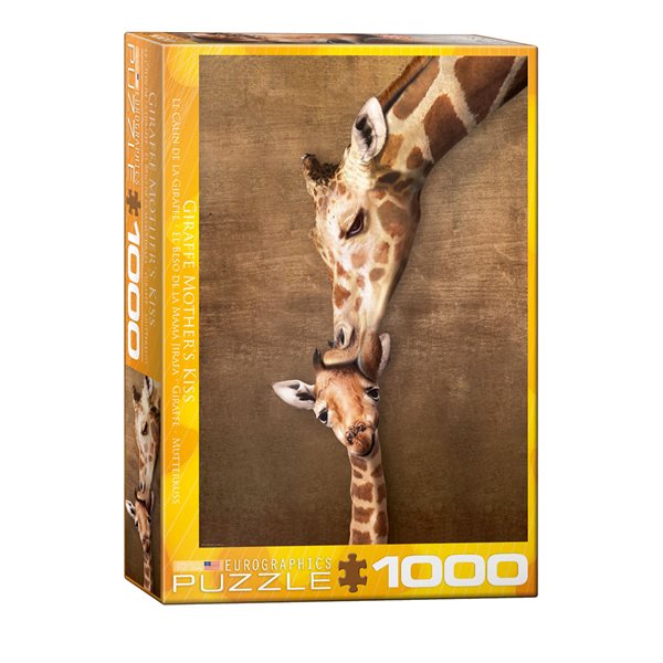 Casse-tête 1000 morceaux - Le câlin de la girafe