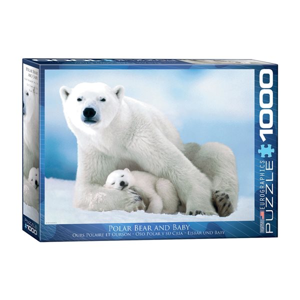 Casse-tête 1000 morceaux - Ours polaire et ourson
