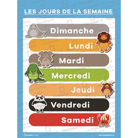 Affiche Les jours de la semaine