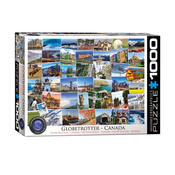 1000 Pieces – Globe-Trotter - Canada - Jigsaw Puzzle