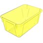 Small Cubby Bin - Translucent Yellow