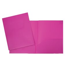 Plastic Report Cover With 2 Pockets - Pink