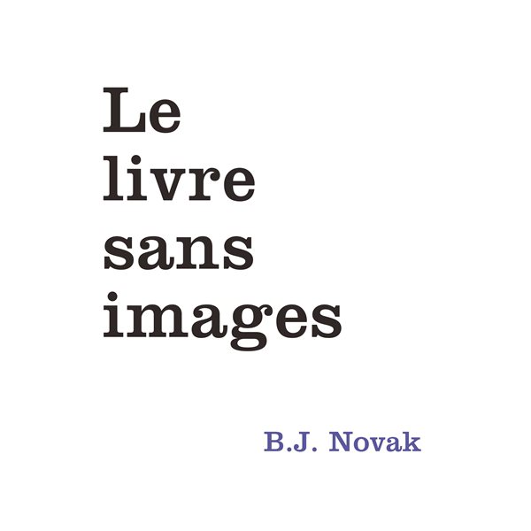 Le livre sans images