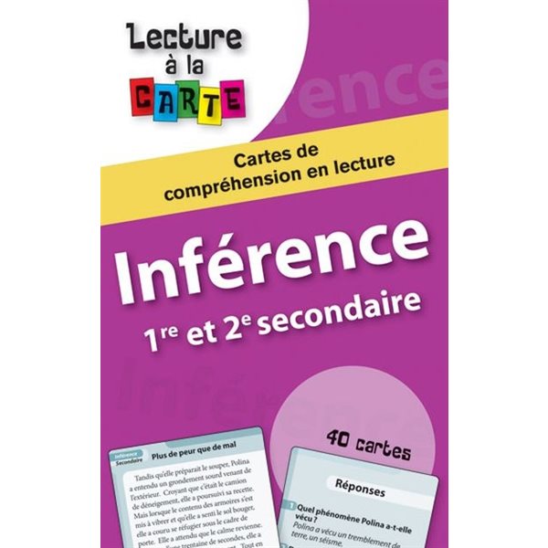 1re et 2e secondaire, Inférence
