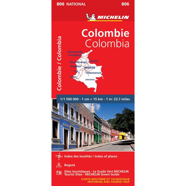 Carte routière de la Colombie 806