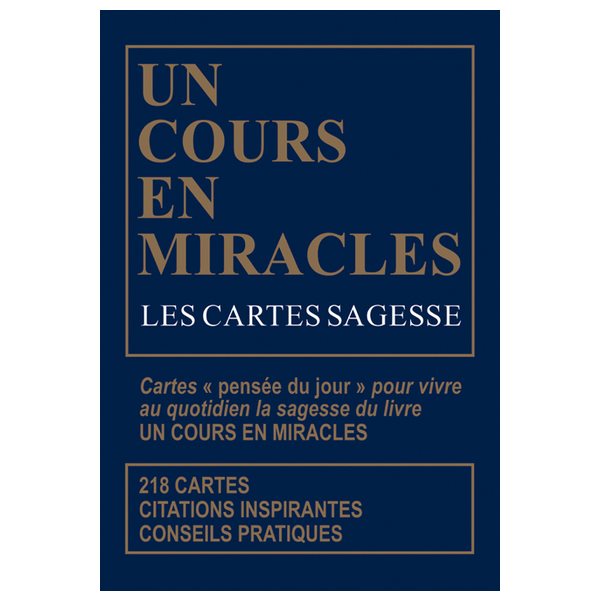 Un cours en miracles : les cartes sagesse