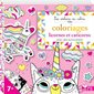 Coloriages licornes et caticorns : avec des autocollants