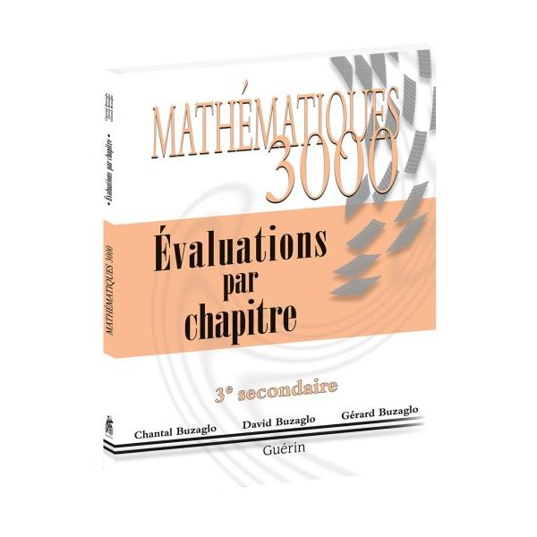 Mathématiques 3000 - Secondaire 3 - Évaluations par chapitre