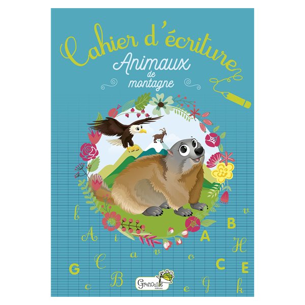 Cahier d'écriture animaux de la montagne