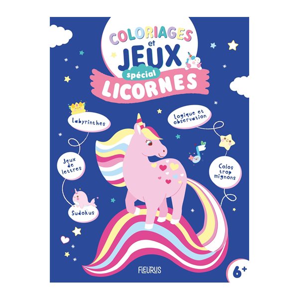 Coloriages et jeux spécial licornes