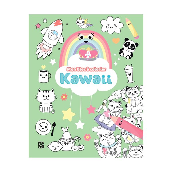 Kawaii : mon bloc à colorier