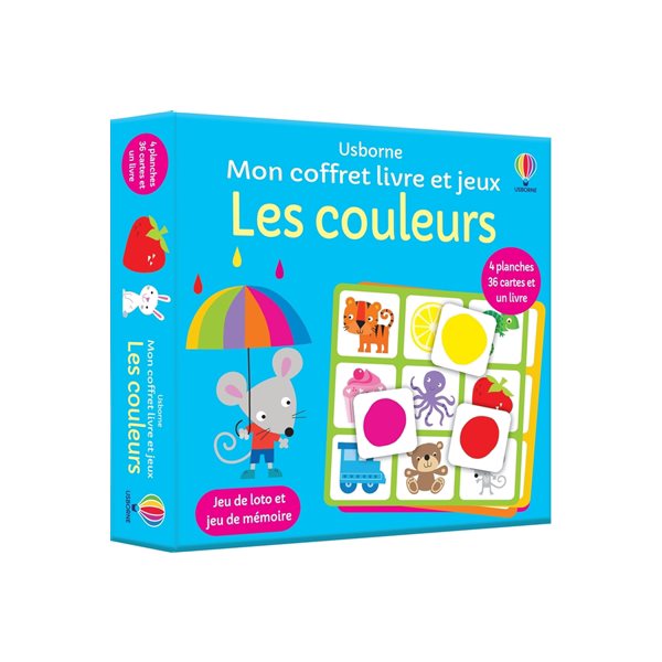 Les couleurs : mon coffret livre et jeux : jeu de loto et jeu de mémoire