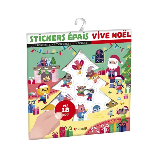 Stickers épais : vive Noël : dès 18 mois