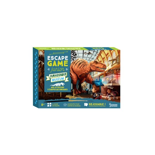 Jurassic museum : escape game junior : aide les visiteurs à échapper aux dinosaures